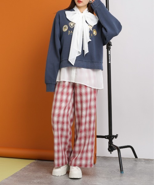 RAGEBLUE（レイジブルー）の「BIGリボン/袖ボリュームシアーボウタイブラウス（シャツ/ブラウス・レディース・ホワイト/ブラック・FREE）」の10枚目の写真