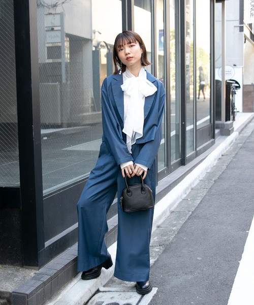 RAGEBLUE（レイジブルー）の「BIGリボン/袖ボリュームシアーボウタイブラウス（シャツ/ブラウス・レディース・ホワイト/ブラック・FREE）」の14枚目の写真