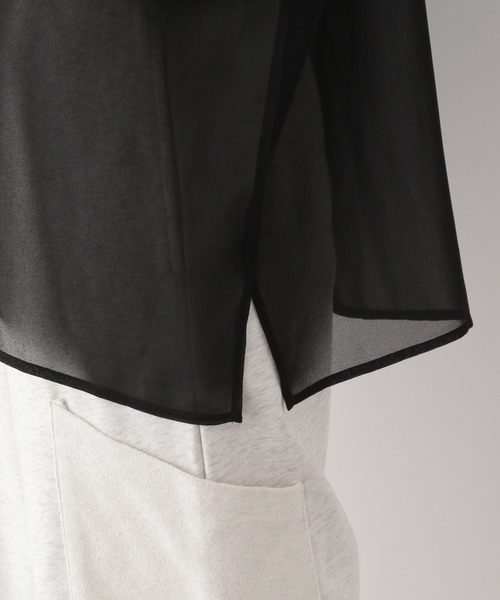 RAGEBLUE（レイジブルー）の「BIGリボン/袖ボリュームシアーボウタイブラウス（シャツ/ブラウス・レディース・ホワイト/ブラック・FREE）」の21枚目の写真