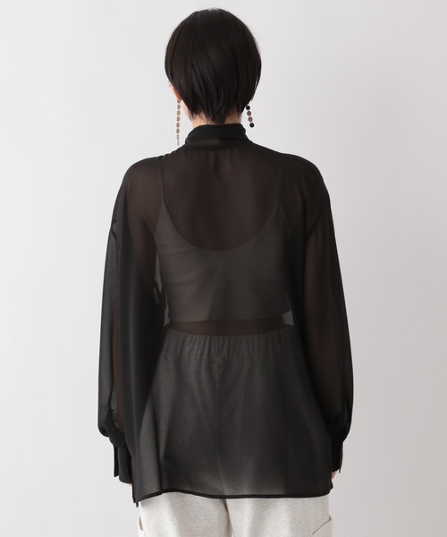 RAGEBLUE（レイジブルー）の「BIGリボン/袖ボリュームシアーボウタイブラウス（シャツ/ブラウス・レディース・ホワイト/ブラック・FREE）」の17枚目の写真