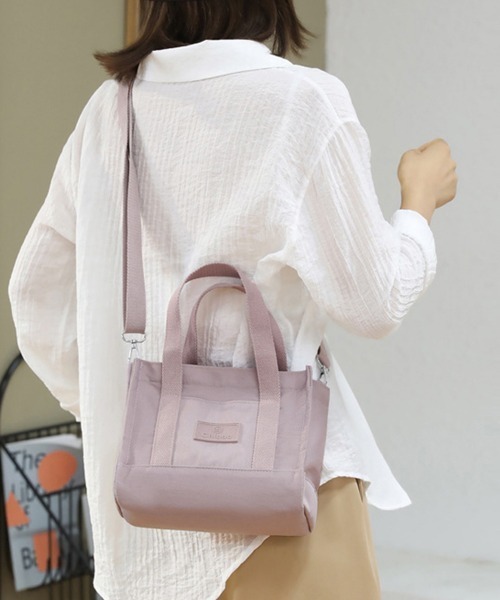 Miniministore(ミニミニストア)の「ミニトートバッグ 軽量 ショルダーバッグ(ショルダーバッグ・レディース・ラベンダー/ベージュ/ピンク/グリーン/ネイビー/ブラック/ミント/ワインレッド・FREE)」の13枚目の写真
