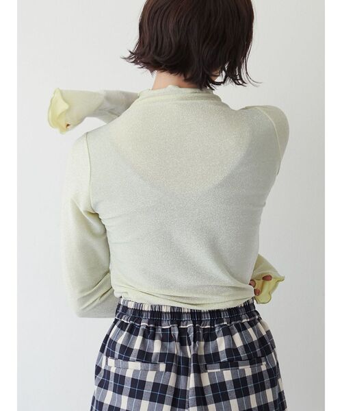 jouetie（ジュエティ）の「ラメハイネックシアートップス（Tシャツ/カットソー・レディース・シルバー/ブラック/グリーン/ピンク/ブルー・MEDIUM）」の16枚目の写真