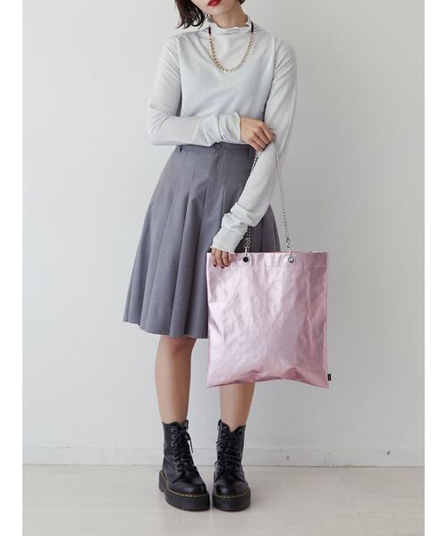 jouetie（ジュエティ）の「ラメハイネックシアートップス（Tシャツ/カットソー・レディース・シルバー/ブラック/グリーン/ピンク/ブルー・MEDIUM）」の20枚目の写真