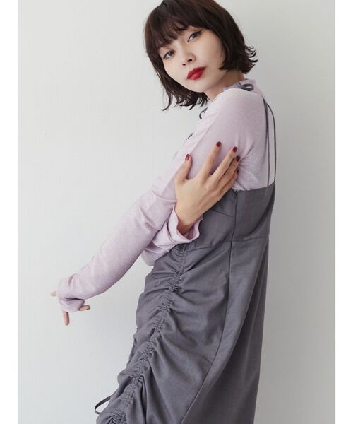 jouetie（ジュエティ）の「ラメハイネックシアートップス（T