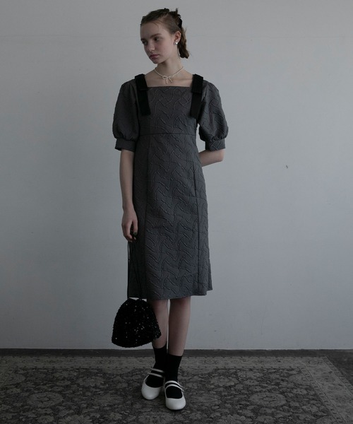 BONLECILL noir（ボンルシールノワール）の「【BONLECILL noir】リボンモチーフチョーカー／ネックレス（ネックレス・レディース・ブラック/ホワイト・FREE）」の7枚目の写真