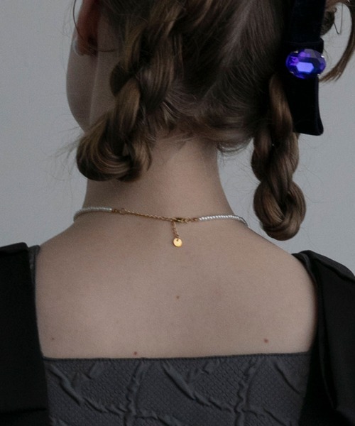 BONLECILL noir（ボンルシールノワール）の「【BONLECILL noir】リボンモチーフチョーカー／ネックレス（ネックレス・レディース・ブラック/ホワイト・FREE）」の19枚目の写真