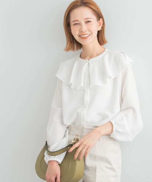 URBAN RESEARCH ROSSO / アーバンリサーチ ロッソ 楊柳フリルブラウス WEB/一部店舗限定カラー』楊柳フリルブラウス[RAA4-23K401