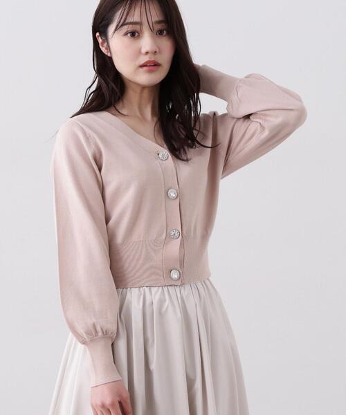 PROPORTION BODY DRESSING(プロポーションボディドレッシング)の「ランダムビジューボタンニットカーディガン / 1214174302(カーディガン/ボレロ・レディース・ベージュ/ホワイト系その他/ブラック・FREE)」の14枚目の写真
