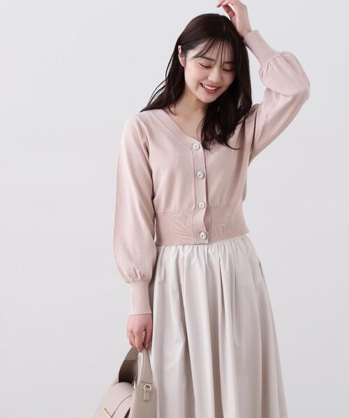 PROPORTION BODY DRESSING(プロポーションボディドレッシング)の「ランダムビジューボタンニットカーディガン / 1214174302(カーディガン/ボレロ・レディース・ベージュ/ホワイト系その他/ブラック・FREE)」の15枚目の写真