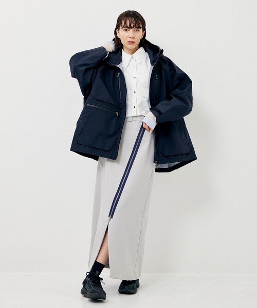 CITY TOKYO(シティトウキョウ)の「【手洗い可能】ダイアゴナルファスナースカート(スカート・レディース・グレー/ブルー・1/2)」の12枚目の写真