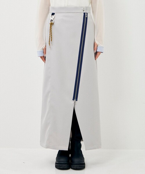 CITY TOKYO(シティトウキョウ)の「【手洗い可能】ダイアゴナルファスナースカート(スカート・レディース・グレー/ブルー・1/2)」の13枚目の写真