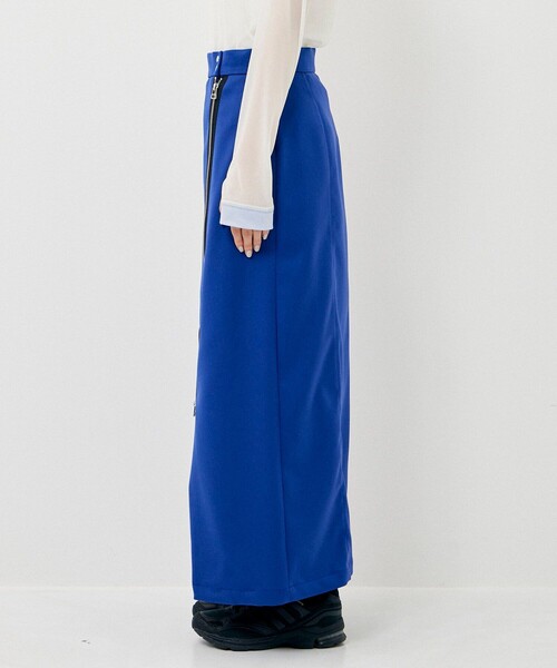 CITY TOKYO(シティトウキョウ)の「【手洗い可能】ダイアゴナルファスナースカート(スカート・レディース・グレー/ブルー・1/2)」の8枚目の写真