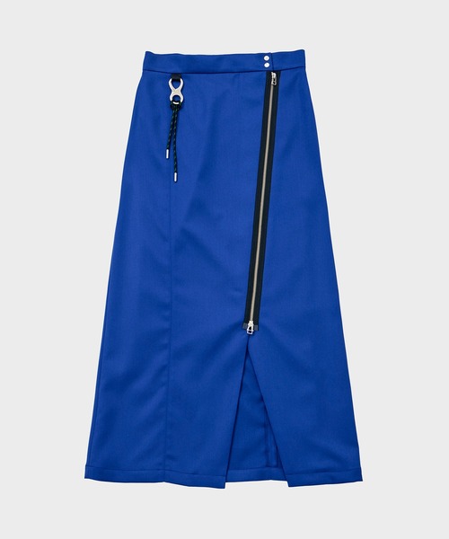 CITY TOKYO(シティトウキョウ)の「【手洗い可能】ダイアゴナルファスナースカート(スカート・レディース・グレー/ブルー・1/2)」の2枚目の写真