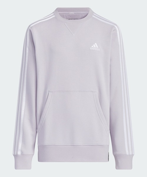 adidas（アディダス）の「エッセンシャルズ プラス ルーズフィット スリーストライプス フレンチテリー スウェットシャツ キッズ / トレーナー / アディダス adidas（スウェット・キッズ・グレー/ブルー/ブラック/パープル/ネイビー・140/150/160/130/110/120）」の5枚目の写真