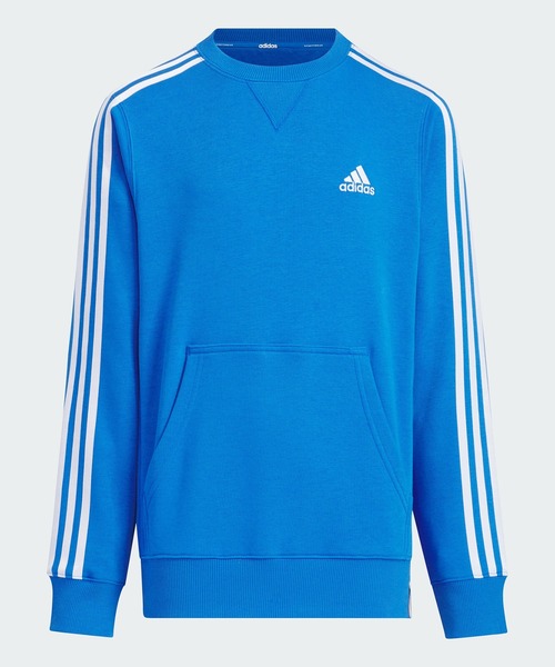 adidas（アディダス）の「エッセンシャルズ プラス ルーズフィット スリーストライプス フレンチテリー スウェットシャツ キッズ / トレーナー / アディダス adidas（スウェット・キッズ・グレー/ブルー/ブラック/パープル/ネイビー・140/150/160/130/110/120）」の4枚目の写真