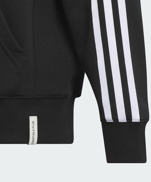 adidas（アディダス）の「エッセンシャルズ プラス ルーズフィット スリーストライプス フレンチテリー スウェットシャツ キッズ / トレーナー / アディダス adidas（スウェット・キッズ・グレー/ブルー/ブラック/パープル/ネイビー・140/150/160/130/110/120）」の9枚目の写真