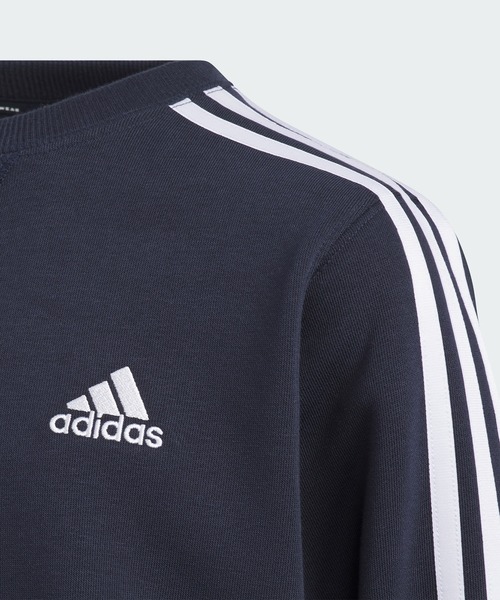 adidas（アディダス）の「エッセンシャルズ プラス ルーズフィット スリーストライプス フレンチテリー スウェットシャツ キッズ / トレーナー / アディダス adidas（スウェット・キッズ・グレー/ブルー/ブラック/パープル/ネイビー・140/150/160/130/110/120）」の18枚目の写真