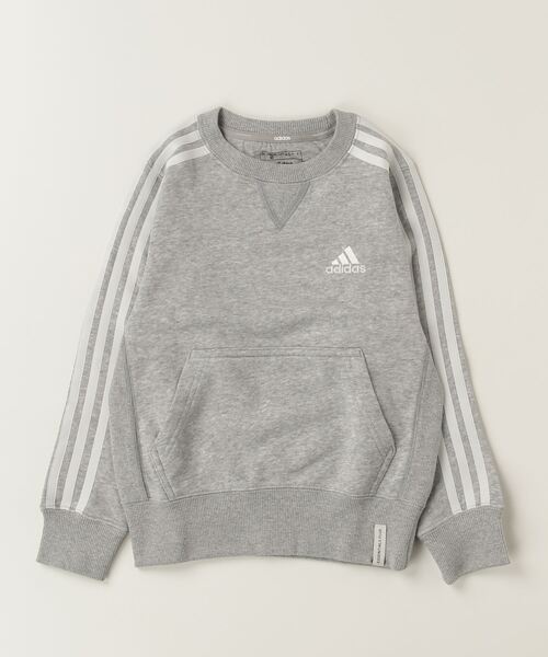 adidas（アディダス）の「エッセンシャルズ プラス ルーズフィット スリーストライプス フレンチテリー スウェットシャツ キッズ / トレーナー / アディダス adidas（スウェット・キッズ・グレー/ブルー/ブラック/パープル/ネイビー・140/150/160/130/110/120）」の15枚目の写真