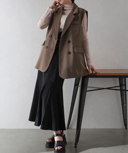 SpRay(スプレイ)の「ブレスWジレ(ベスト・レディース・ブラック/グレー/ベージュ・FREE)」の17枚目の写真