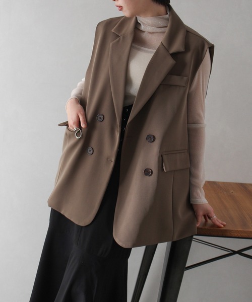 SpRay(スプレイ)の「ブレスWジレ(ベスト・レディース・ブラック/グレー/ベージュ・FREE)」の18枚目の写真