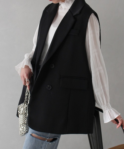 SpRay(スプレイ)の「ブレスWジレ(ベスト・レディース・ブラック/グレー/ベージュ・FREE)」の21枚目の写真