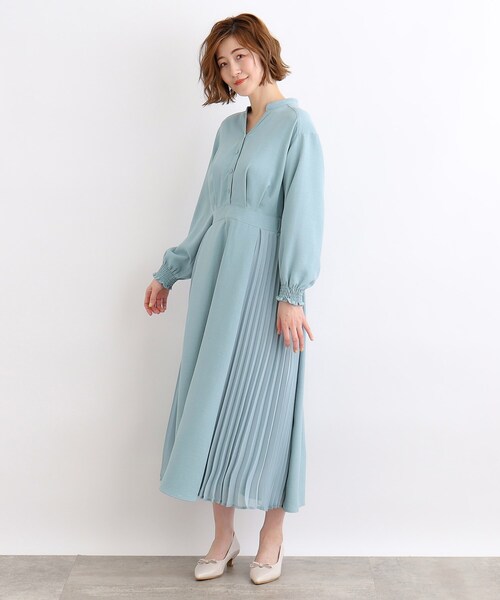 grove（グローブ）の「◆サイドプリーツシャツワンピース（ワンピース・レディース・サックスブルー/ナチュラル/ネイビー・04/03/02/01/05）」の11枚目の写真