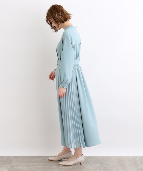 grove（グローブ）の「◆サイドプリーツシャツワンピース（ワンピース・レディース・サックスブルー/ナチュラル/ネイビー・04/03/02/01/05）」の18枚目の写真
