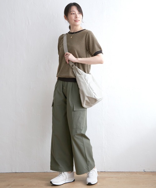 ikka（イッカ）の「リップストップカーゴパンツ（カーゴパンツ・レディース・オリーブ/ネイビー・L/M/S）」の4枚目の写真