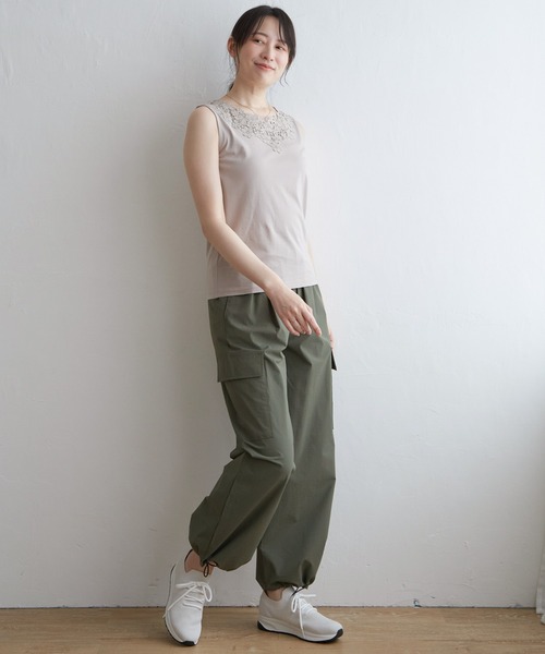 ikka（イッカ）の「リップストップカーゴパンツ（カーゴパンツ・レディース・オリーブ/ネイビー・L/M/S）」の7枚目の写真