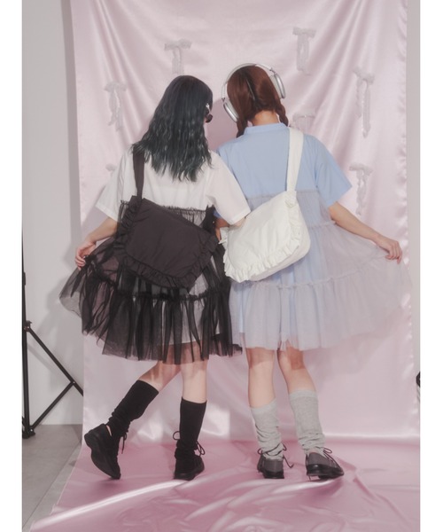 WC(ダブル シー)の「チュールドッキングシャツワンピース(ワンピース・レディース・ブルー/ホワイト・FREE)」の15枚目の写真