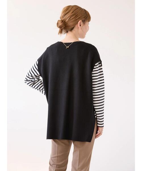 AMERICAN HOLIC(アメリカンホリック)の「Vネックニットベスト(ベスト・レディース・ブラック/グレイッシュベージュ・FREE)」の20枚目の写真