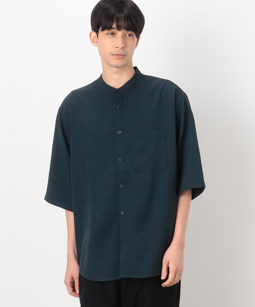COMME CA ISM（コムサイズム）の「ファンクショナル バンドカラー 七分袖 シャツ（シャツ/ブラウス・メンズ・ベージュ/ブルー/チャコール/ブラック・MEDIUM/SMALL/LARGE）」の15枚目の写真