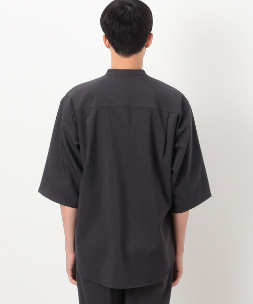 COMME CA ISM（コムサイズム）の「ファンクショナル バンドカラー 七分袖 シャツ（シャツ/ブラウス・メンズ・ベージュ/ブルー/チャコール/ブラック・MEDIUM/SMALL/LARGE）」の18枚目の写真