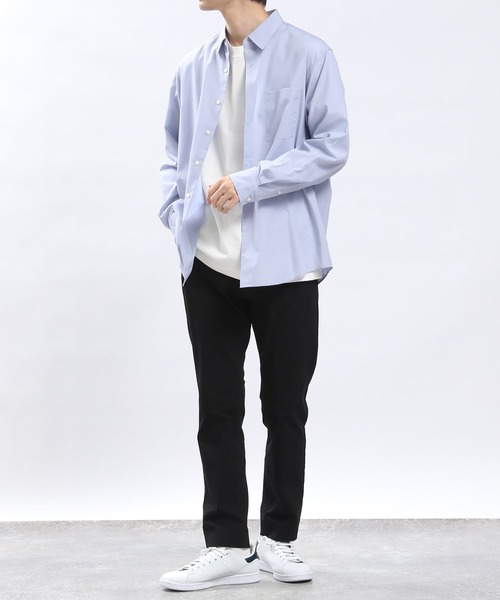 GLOBAL WORK Smile Seed Store（グローバルワーク スマイルシードストア）の「レギュラーカラーシャツ長袖/976937（シャツ/ブラウス・メンズ・ブルー系その他/ブルー系その他4/グレー系その他5/セージグリーン/ブルー系その他3・SMALL/MEDIUM/LARGE/X-LARGE）」の12枚目の写真