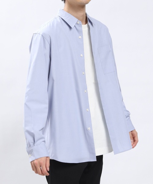 GLOBAL WORK Smile Seed Store（グローバルワーク スマイルシードストア）の「レギュラーカラーシャツ長袖/976937（シャツ/ブラウス・メンズ・ブルー系その他/ブルー系その他4/グレー系その他5/セージグリーン/ブルー系その他3・SMALL/MEDIUM/LARGE/X-LARGE）」の16枚目の写真
