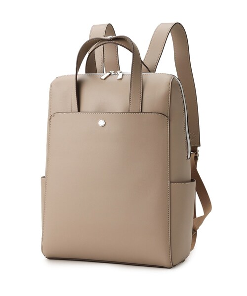 ITS'DEMO（イッツデモ）の「◆【13インチまでのPC収納／多ポケ／ポケ6／通勤・通学に】かるいカバン　リュック（バックパック/リュック・レディース・パープル/ライトグレー/ブラック/ナチュラル・00）」の3枚目の写真