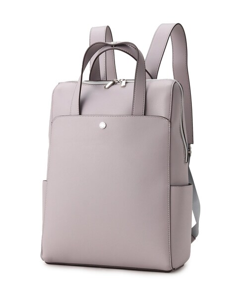 ITS'DEMO（イッツデモ）の「◆【13インチまでのPC収納／多ポケ／ポケ6／通勤・通学に】かるいカバン　リュック（バックパック/リュック・レディース・パープル/ライトグレー/ブラック/ナチュラル・00）」の4枚目の写真