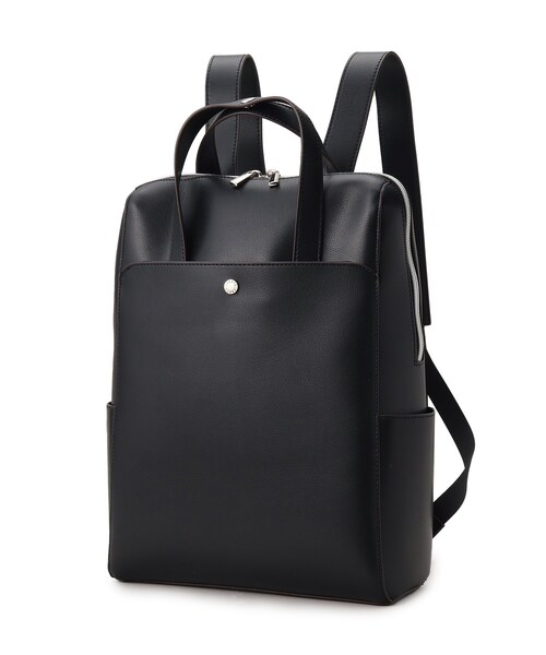 ITS'DEMO（イッツデモ）の「◆【13インチまでのPC収納／多ポケ／ポケ6／通勤・通学に】かるいカバン　リュック（バックパック/リュック・レディース・パープル/ライトグレー/ブラック/ナチュラル・00）」の5枚目の写真