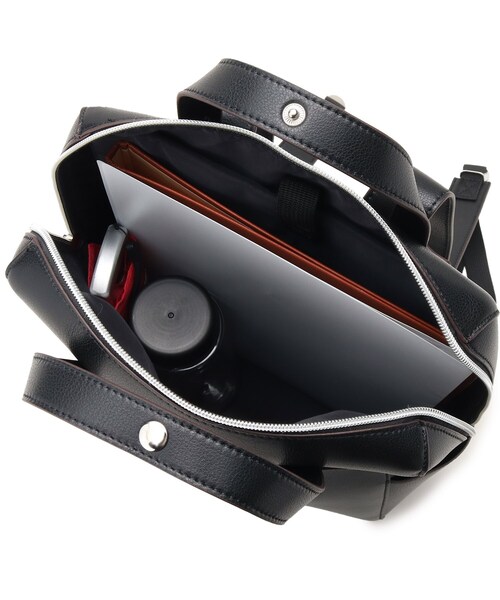 ITS'DEMO（イッツデモ）の「◆【13インチまでのPC収納／多ポケ／ポケ6／通勤・通学に】かるいカバン　リュック（バックパック/リュック・レディース・パープル/ライトグレー/ブラック/ナチュラル・00）」の14枚目の写真