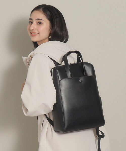 ITS'DEMO（イッツデモ）の「◆【13インチまでのPC収納／多ポケ／ポケ6／通勤・通学に】かるいカバン　リュック（バックパック/リュック・レディース・パープル/ライトグレー/ブラック/ナチュラル・00）」の20枚目の写真