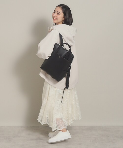 ITS'DEMO（イッツデモ）の「◆【13インチまでのPC収納／多ポケ／ポケ6／通勤・通学に】かるいカバン　リュック（バックパック/リュック・レディース・パープル/ライトグレー/ブラック/ナチュラル・00）」の21枚目の写真