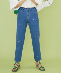 JETSET SOLO PLUS （ジェットセットソロプラス）の「ダイヤエンブロイダリーテーパードデニム（デニムパンツ）」