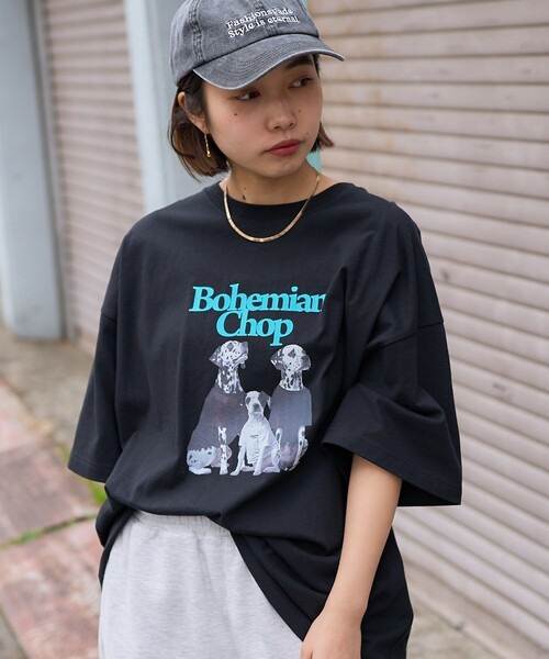 PUBLUX（パブリュクス）の「Bohemian Chop/ボヘミアンチョップ ダルメシアン プリントTシャツ　限定展開（Tシャツ/カットソー・レディース・ピンク/オフホワイト/ブラック・S/M/L）」の13枚目の写真