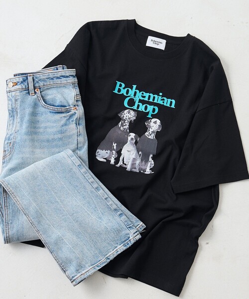 PUBLUX（パブリュクス）の「Bohemian Chop/ボヘミアンチョップ ダルメシアン プリントTシャツ　限定展開（Tシャツ/カットソー・レディース・ピンク/オフホワイト/ブラック・S/M/L）」の14枚目の写真