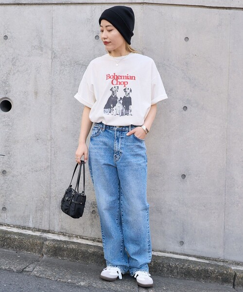 PUBLUX（パブリュクス）の「Bohemian Chop/ボヘミアンチョップ ダルメシアン プリントTシャツ　限定展開（Tシャツ/カットソー・レディース・ピンク/オフホワイト/ブラック・S/M/L）」の21枚目の写真