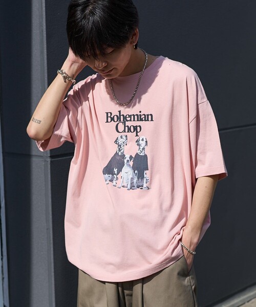 PUBLUX（パブリュクス）の「Bohemian Chop/ボヘミアンチョップ ダルメシアン プリントTシャツ　限定展開（Tシャツ/カットソー・レディース・ピンク/オフホワイト/ブラック・S/M/L）」の22枚目の写真