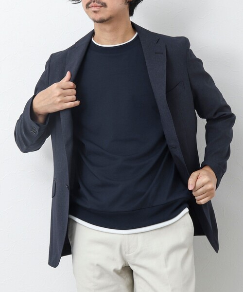 NOLLEY’S（ノーリーズ）の「《ビジカジ対応 / 吸水速乾》フェイクレイヤード Tシャツ（Tシャツ/カットソー・メンズ・グレイッシュベージュ/オリーブ/ホワイト/オレンジ/ネイビー・M/L/S/XL）」の17枚目の写真