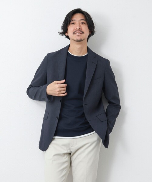 NOLLEY’S（ノーリーズ）の「《ビジカジ対応 / 吸水速乾》フェイクレイヤード Tシャツ（Tシャツ/カットソー・メンズ・グレイッシュベージュ/オリーブ/ホワイト/オレンジ/ネイビー・M/L/S/XL）」の19枚目の写真