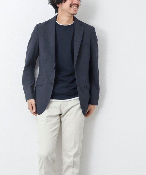 NOLLEY’S（ノーリーズ）の「《ビジカジ対応 / 吸水速乾》フェイクレイヤード Tシャツ（Tシャツ/カットソー・メンズ・グレイッシュベージュ/オリーブ/ホワイト/オレンジ/ネイビー・M/L/S/XL）」の20枚目の写真