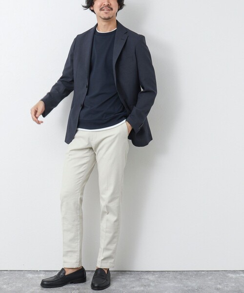 NOLLEY’S（ノーリーズ）の「《ビジカジ対応 / 吸水速乾》フェイクレイヤード Tシャツ（Tシャツ/カットソー・メンズ・グレイッシュベージュ/オリーブ/ホワイト/オレンジ/ネイビー・M/L/S/XL）」の21枚目の写真